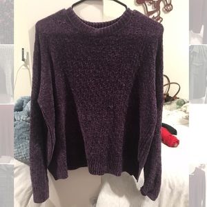 Purple Chenille knit sweater